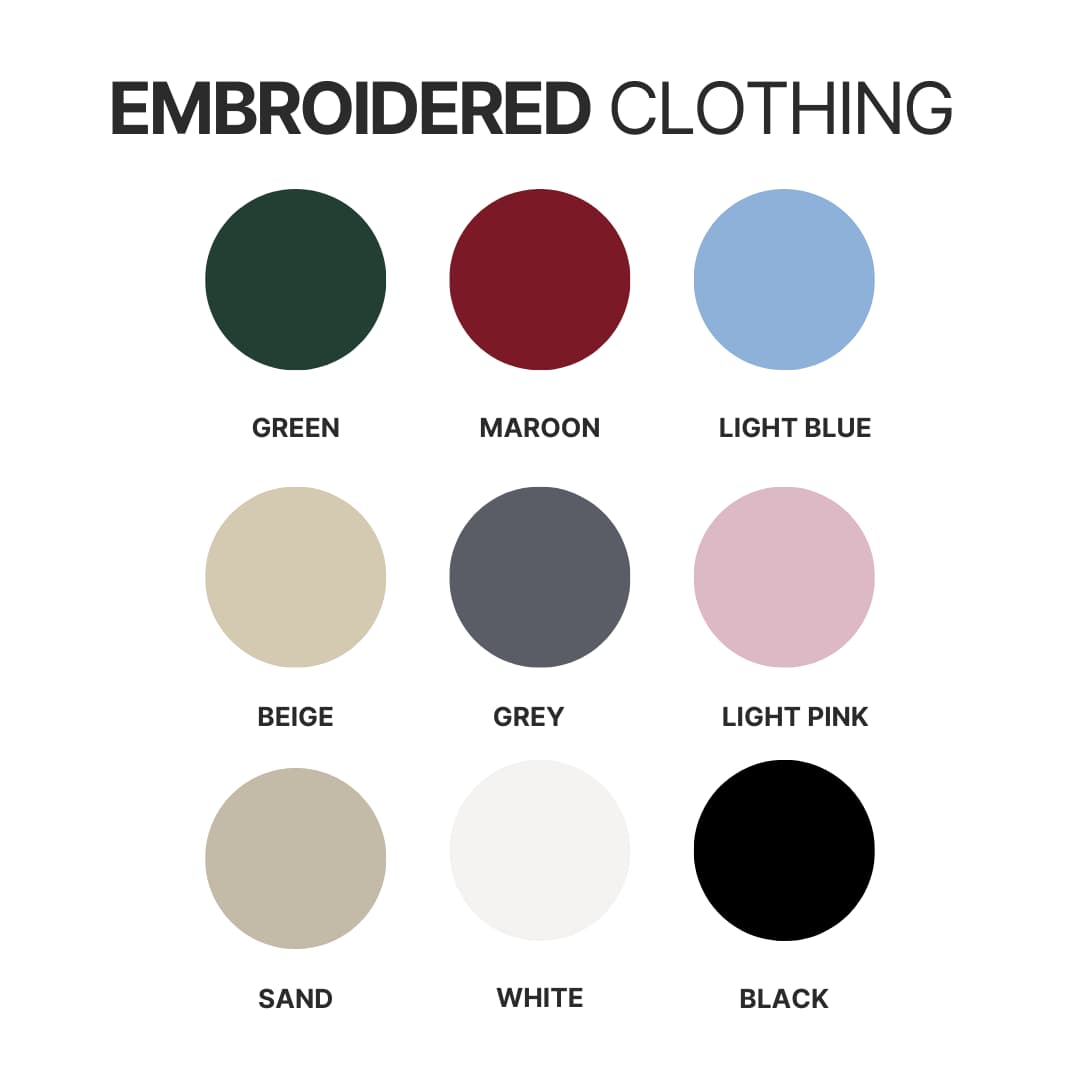 Embroidered clothing color chart - Studio Ghibli Shop