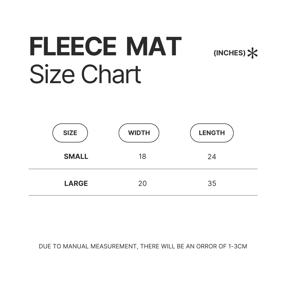 Fleece Mat Size Chart - Studio Ghibli Shop