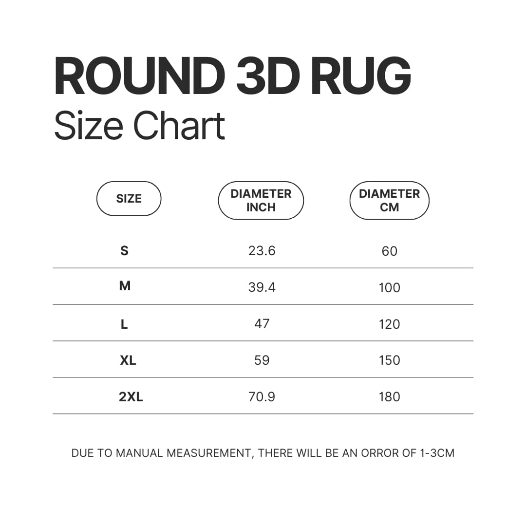 Roung Rug Size Chart 1 - Studio Ghibli Shop