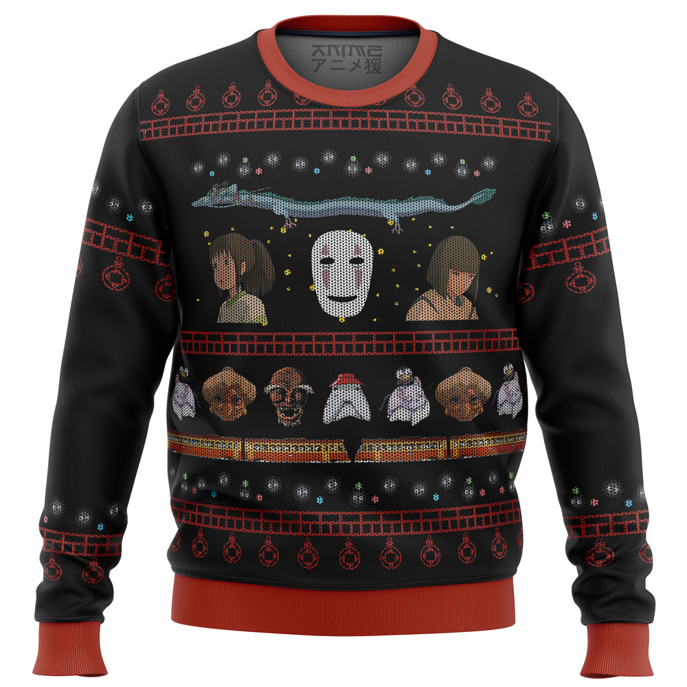 Studio Ghibli Spirited Away Characters Ugly Christmas Sweater