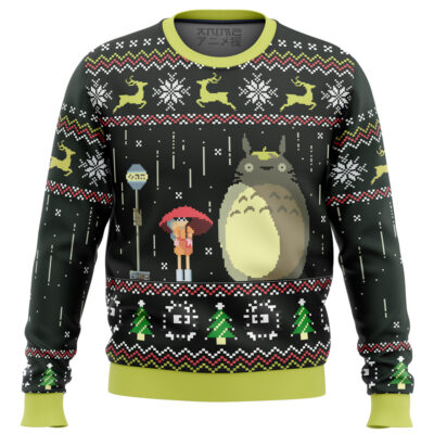 Studio Ghibli My Neighbor Totoro Rain Ugly Christmas Sweater