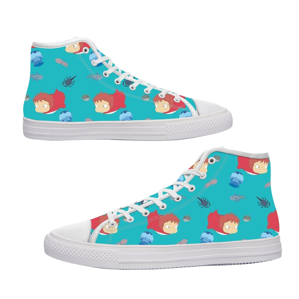 Studio Ghibli Ponyo Cute In The Sea Converse Shoes