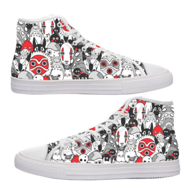 Studio Ghibli Characters Art Style Converse Shoes