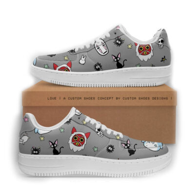 Studio Ghibli Characters Design Grey AF1 Low Shoes