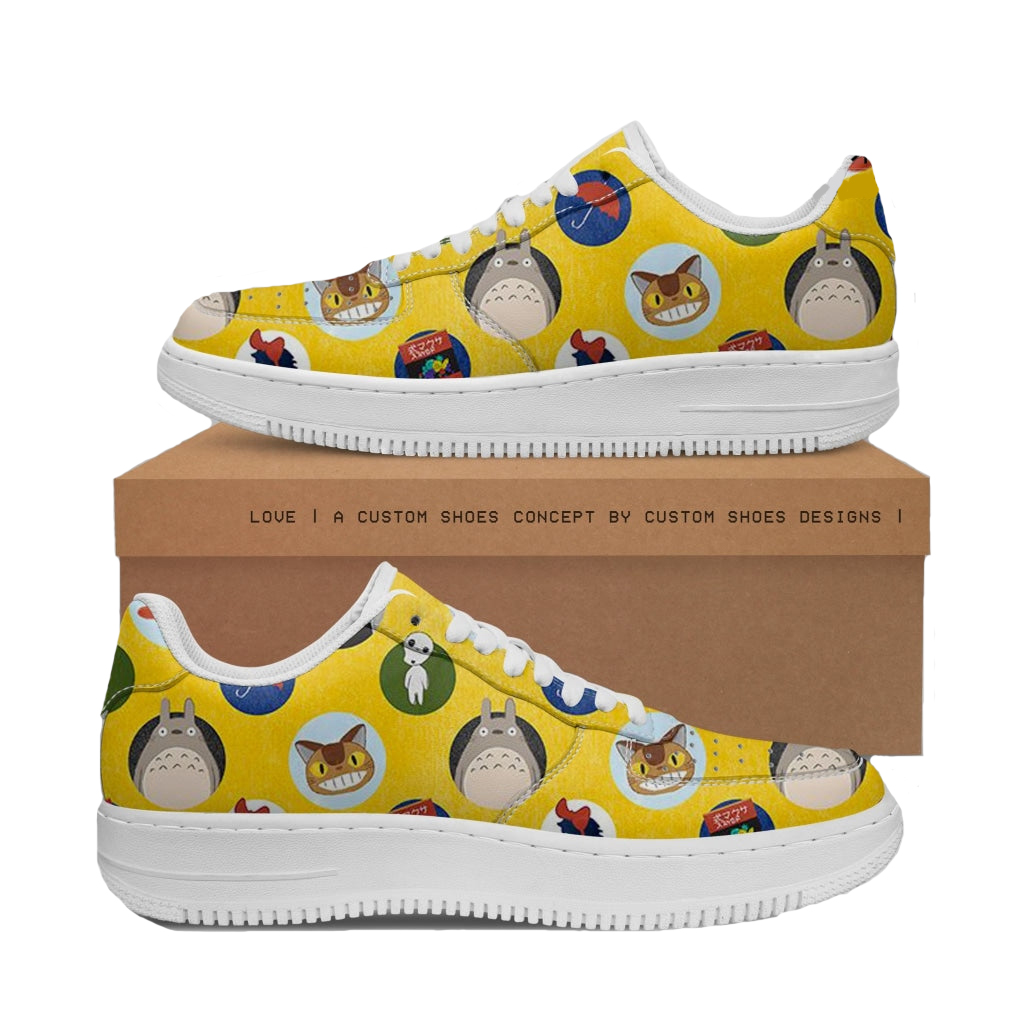 Studio Ghibli Ghibli Characters Yellow AF1 Low Shoes