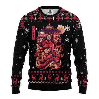 Studio Ghibli Spirited Away Anime Ugly Christmas Sweater
