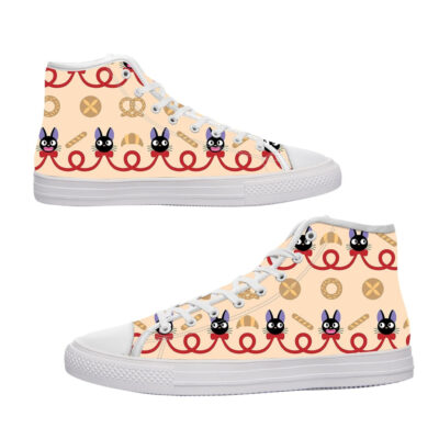 Studio Ghibli Kiki's Delivery Service Jiji Cat with Bread & Bow Tie Converse Shoes