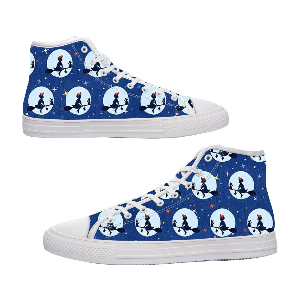 Studio Ghibli Kiki's Delivery Service In Night Sky Converse Shoes