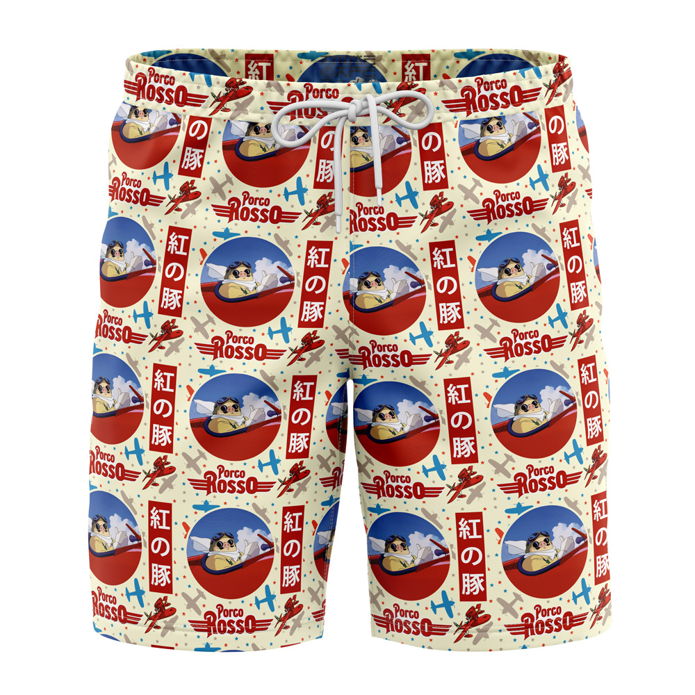 Studio Ghibli Porco Rosso Swim Trunks