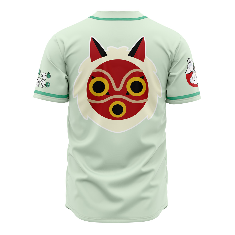 Studio Ghibli Princess Mononoke Mask Baseball Jersey - Image 3