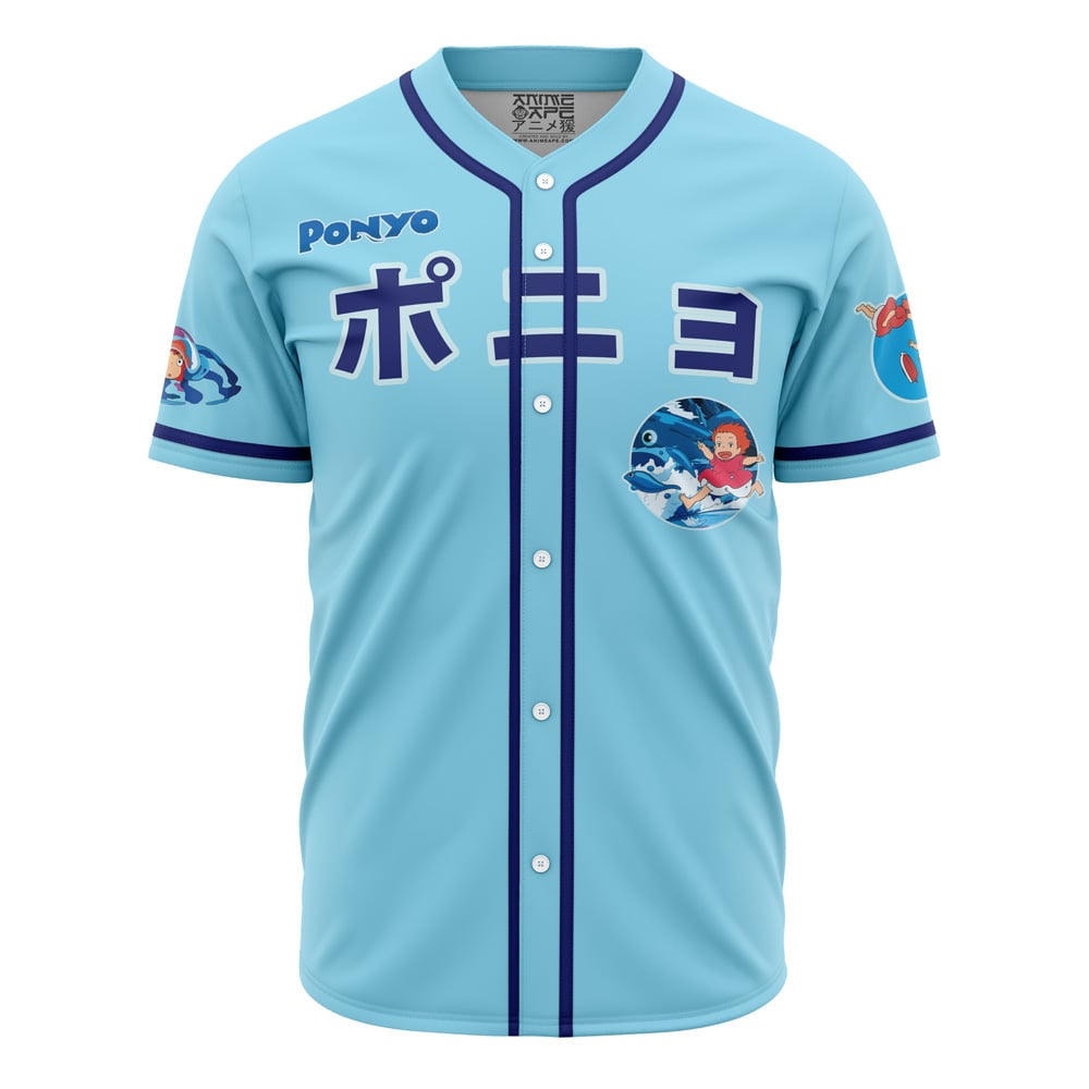 Studio Ghibli Ponyo Sea Creatures Baseball Jersey