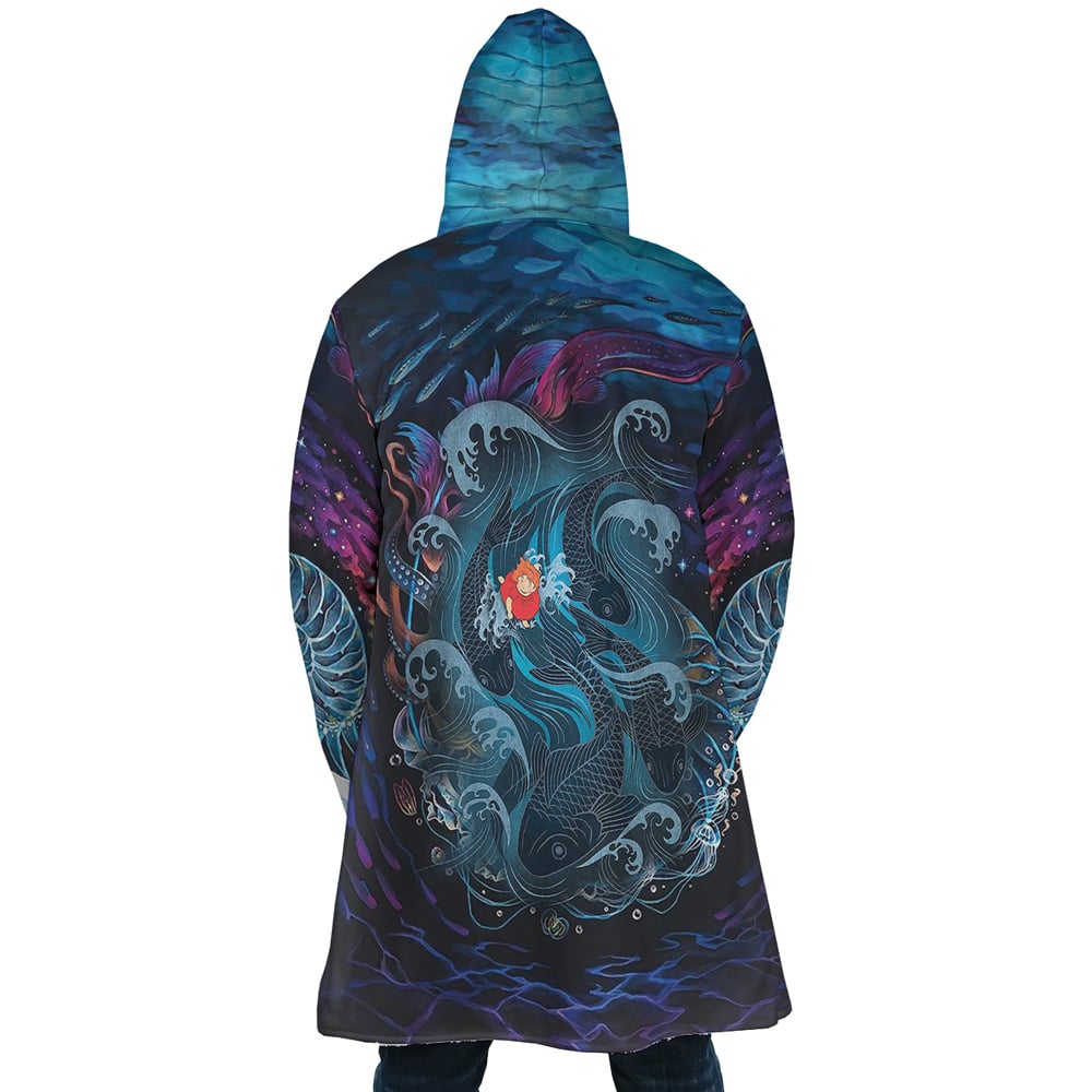 Studio Ghibli Ponyo Sea Creatures Dream Cloak Coat - Image 6