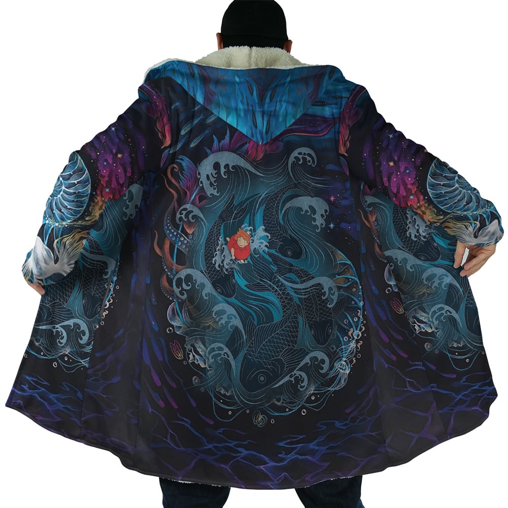 Studio Ghibli Ponyo Sea Creatures Dream Cloak Coat - Image 7