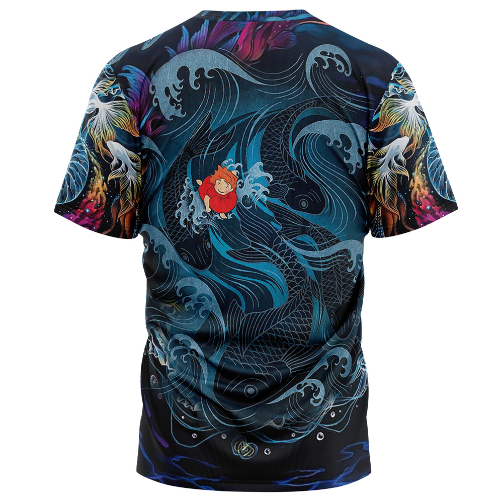 Sea Creatures Ponyo Studio Ghibli 3D T-Shirt - Image 3