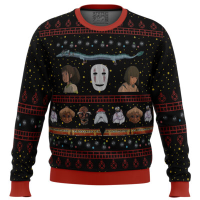 Studio Ghibli Spirited Away Main Casts Ugly Christmas Sweater