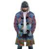 Trippy Castle in the Sky SG AOP Hooded Cloak Coat FRONT Mockup - Studio Ghibli Shop