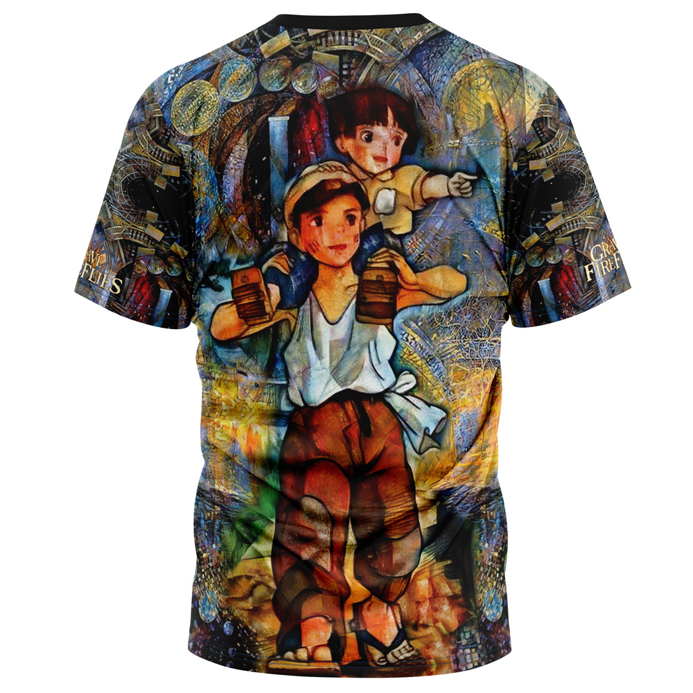 Grave of the Fireflies Studio Ghibli 3D T-Shirt - Image 3