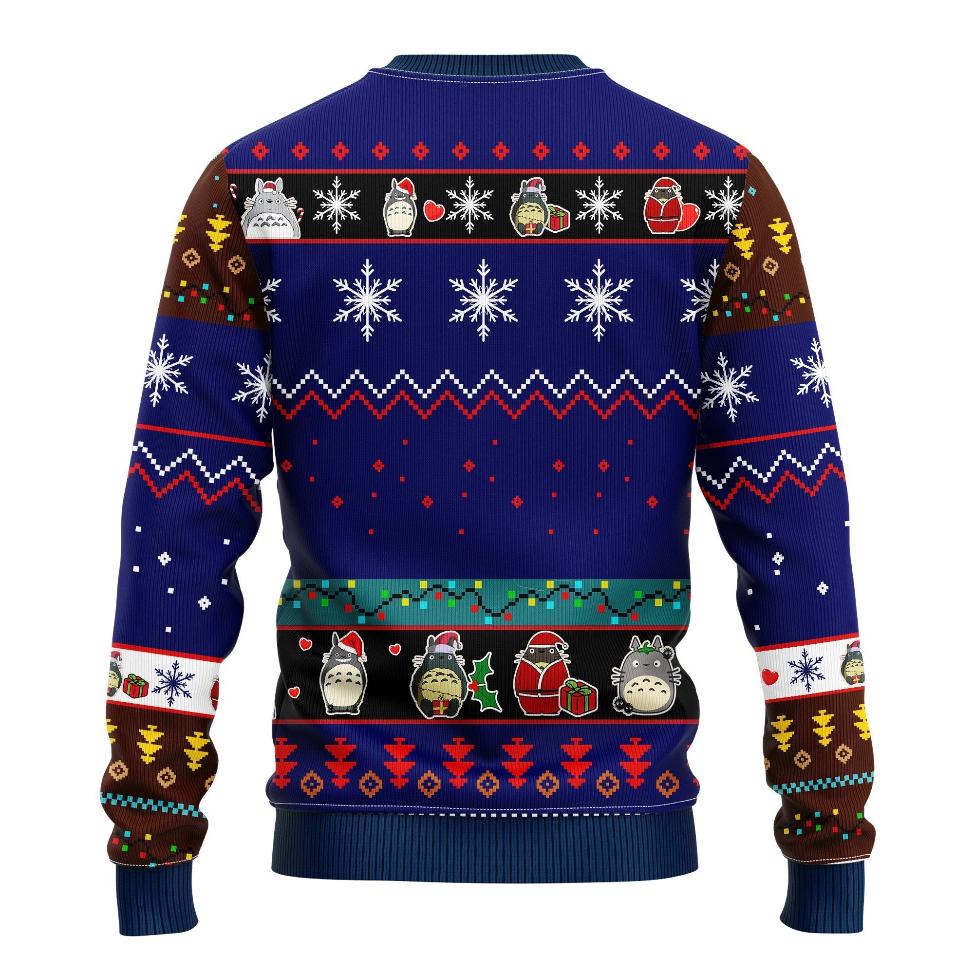 Studio Ghibli My Neighbor Totoro Blue Ugly Christmas Sweater - Image 2