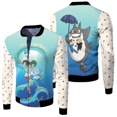 Studio Ghibli Anime Totoro &  Spirited Away Art Design Bomber Jacket