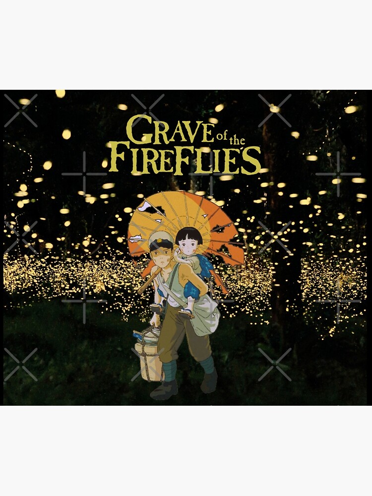 Grave Of The Firefliies With Umbrella Original By Sillyfun Redbubble Com Tapestry - Image 2