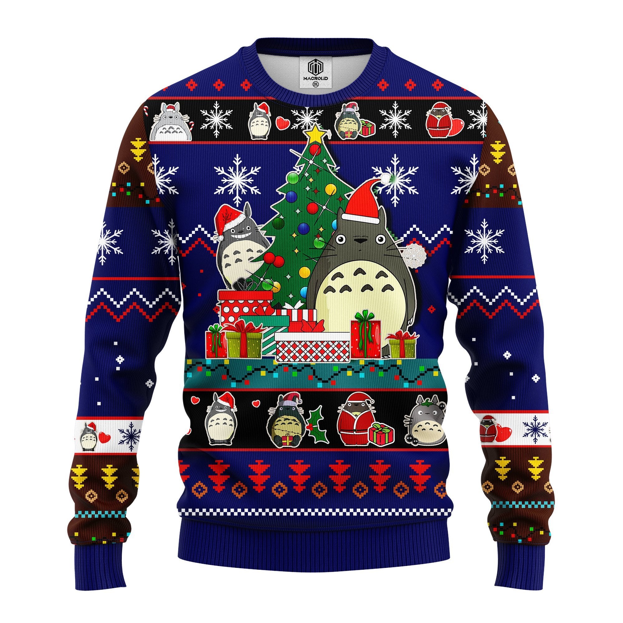 Studio Ghibli My Neighbor Totoro Blue Ugly Christmas Sweater