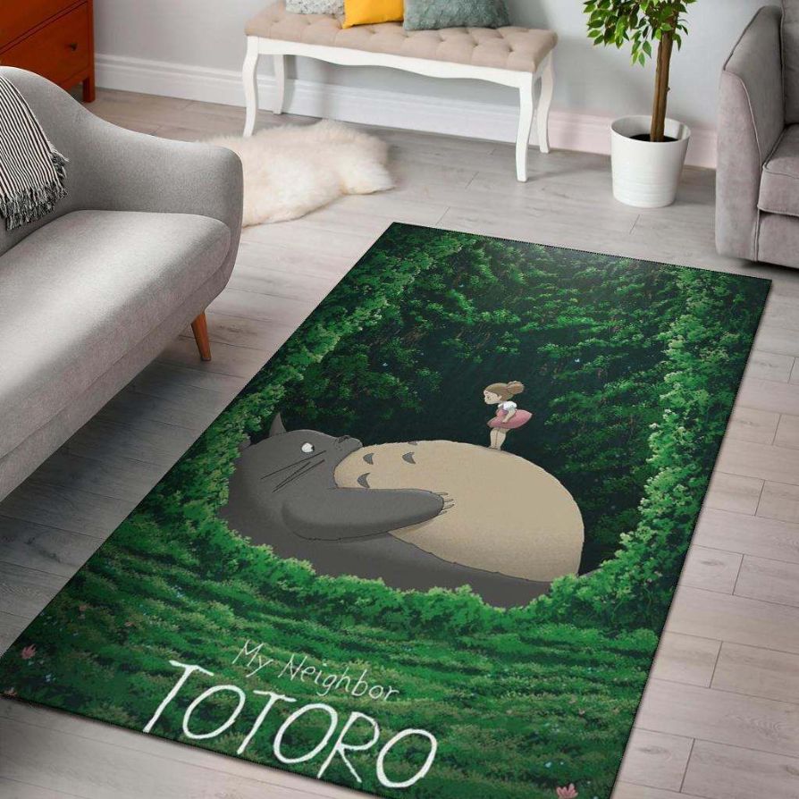 Studio Ghibli My Neighbor Totoro Green Rug