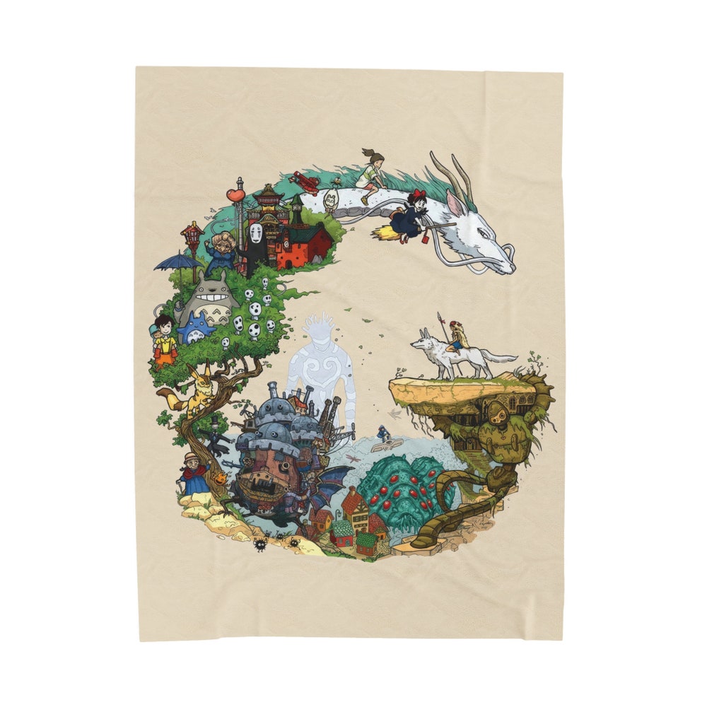 Studio Ghibli Vintage Anime Throw Blanket - Image 5