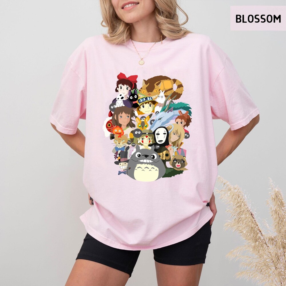 Vintage Ghibli Studio Characters T-Shirt - Image 4