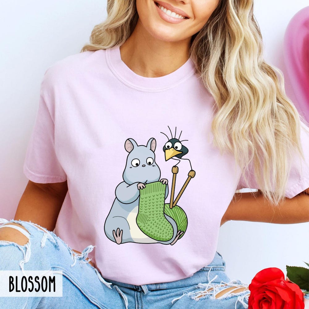 Cute Boh and Yu Bird Spirited Away T-Shirt - Image 5