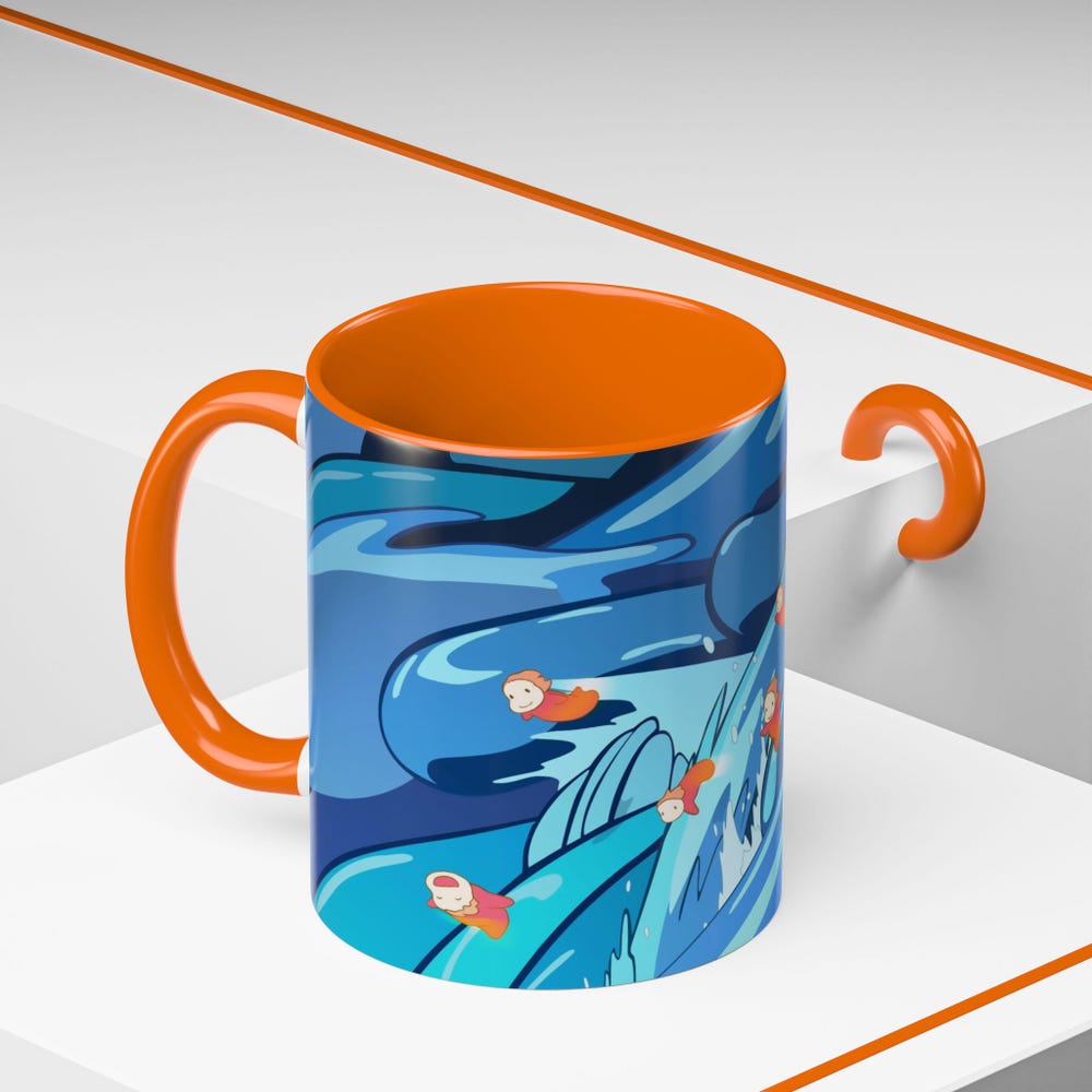 Kawaii Ponyo Coffee Mug, Ghibli inspired Mug - Image 6