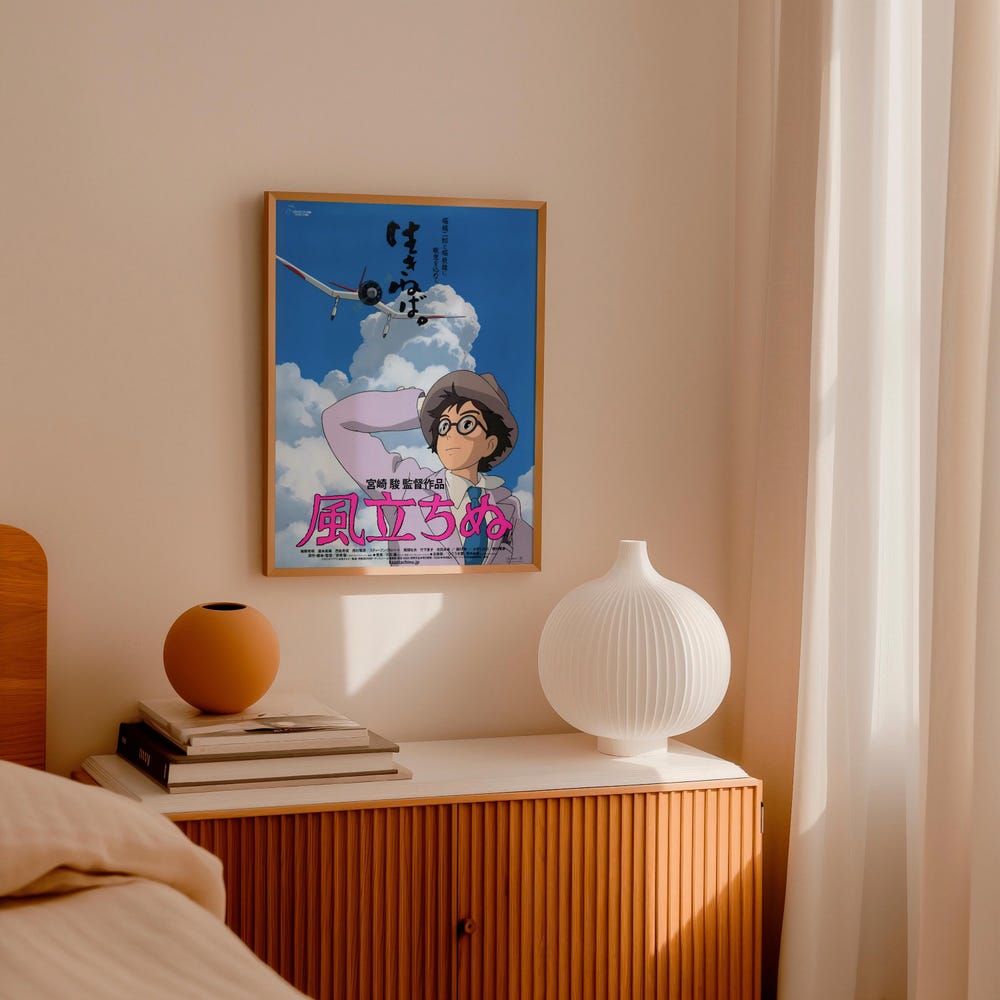 The Wind Rises Anime Retro Movie Wall Art - Image 3