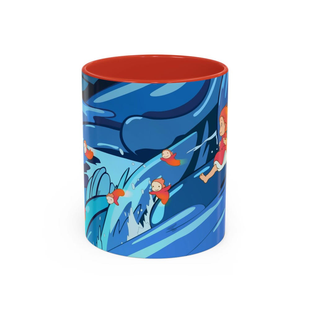 Kawaii Ponyo Coffee Mug, Ghibli inspired Mug - Image 3
