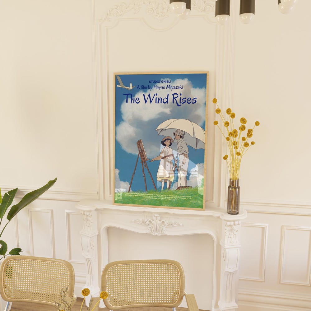 The Wind Rises Poster Studio Ghibli Wall Art - Image 4