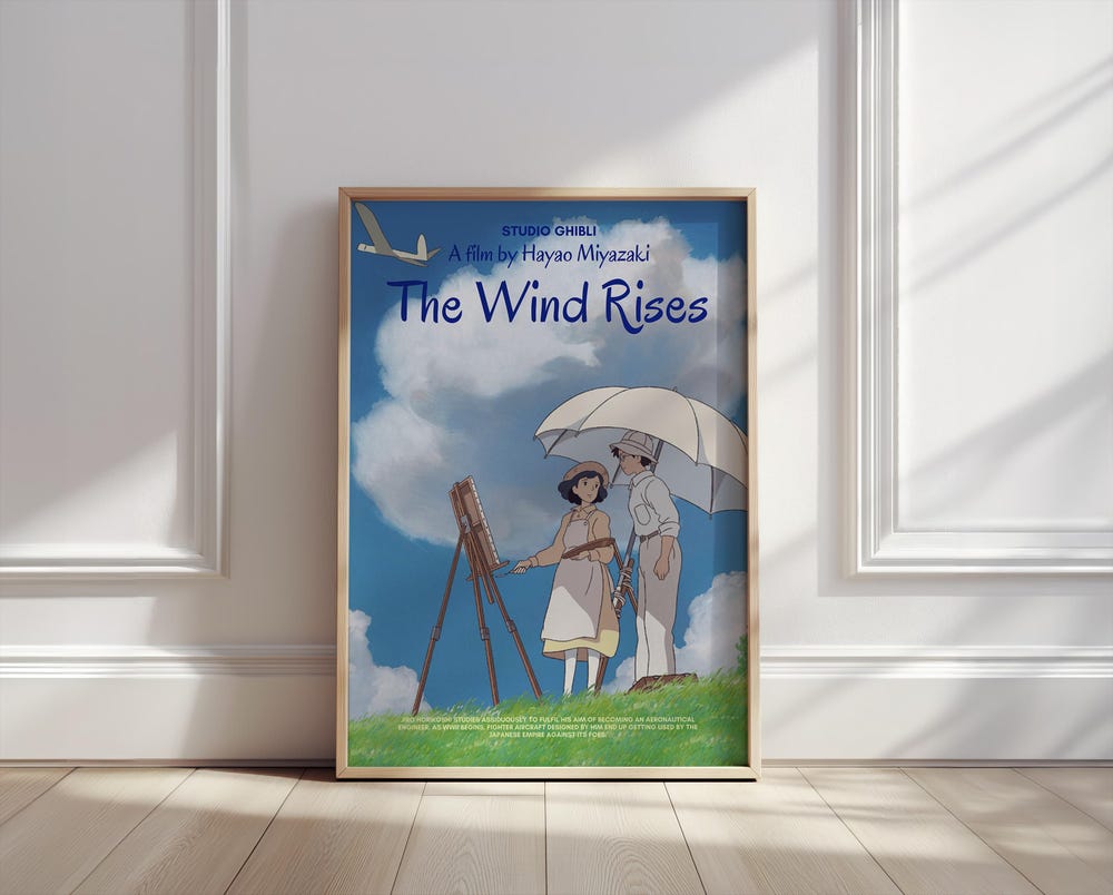 The Wind Rises Poster Studio Ghibli Wall Art