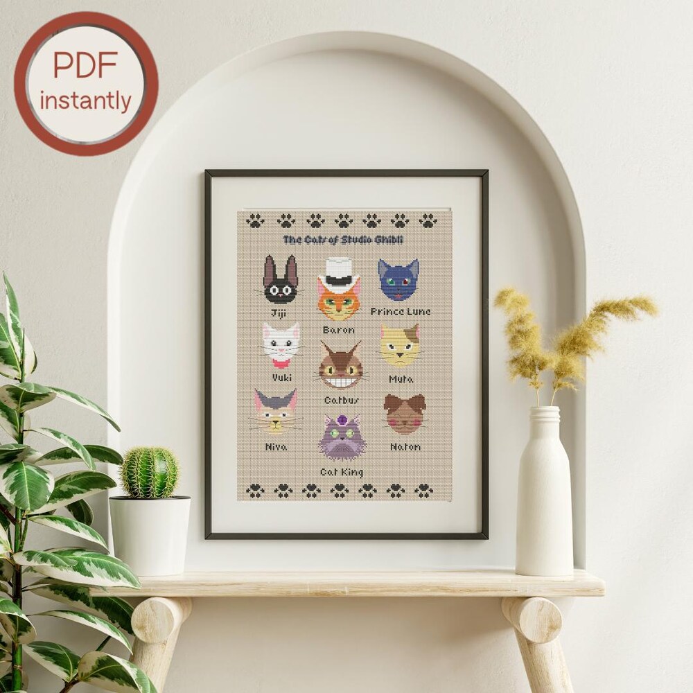Ghibli characters Cats of Studio Ghibli Wall Art