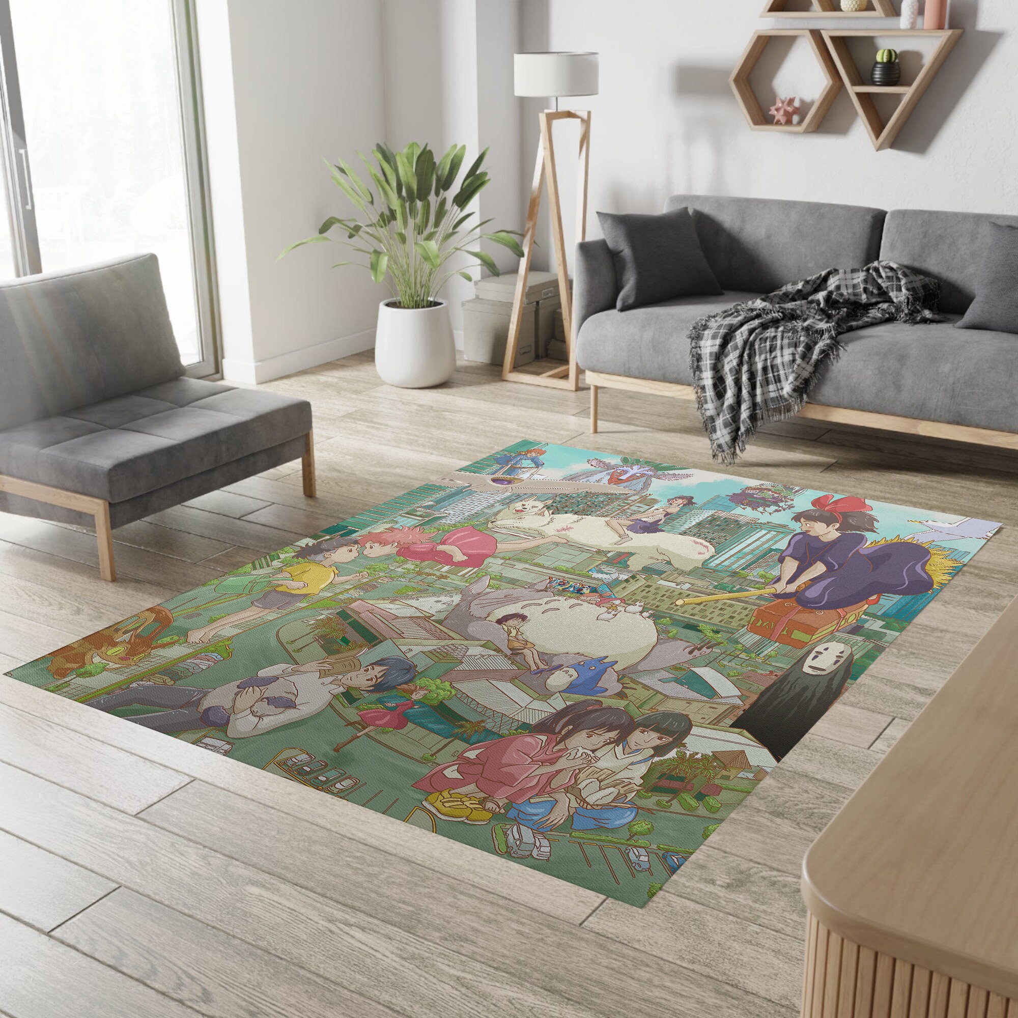 Studio Ghibli Characters Anime Movie Rug - Image 5