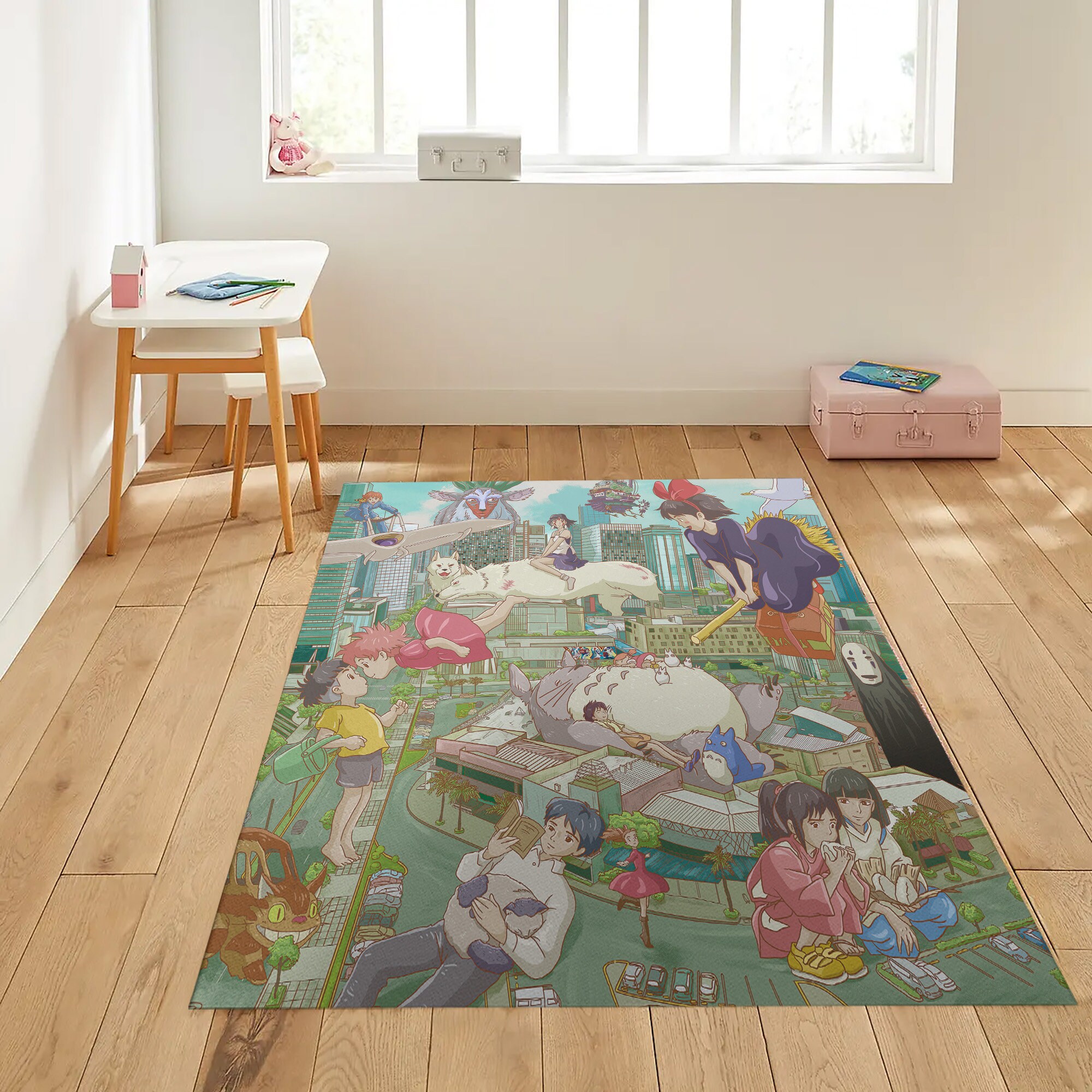 Studio Ghibli Characters Anime Movie Rug - Image 2