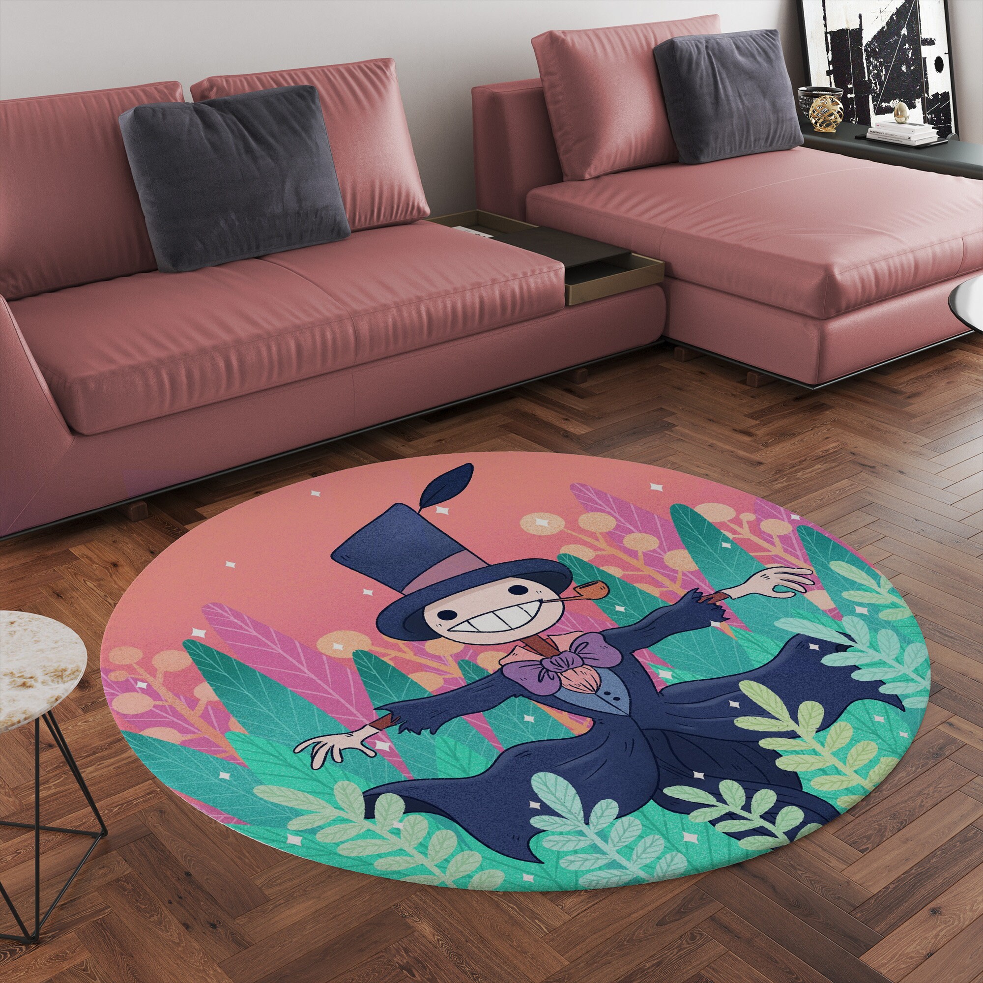 Studio Ghibli Howl's Moving Castle Turnip Head Round Rug - Image 5