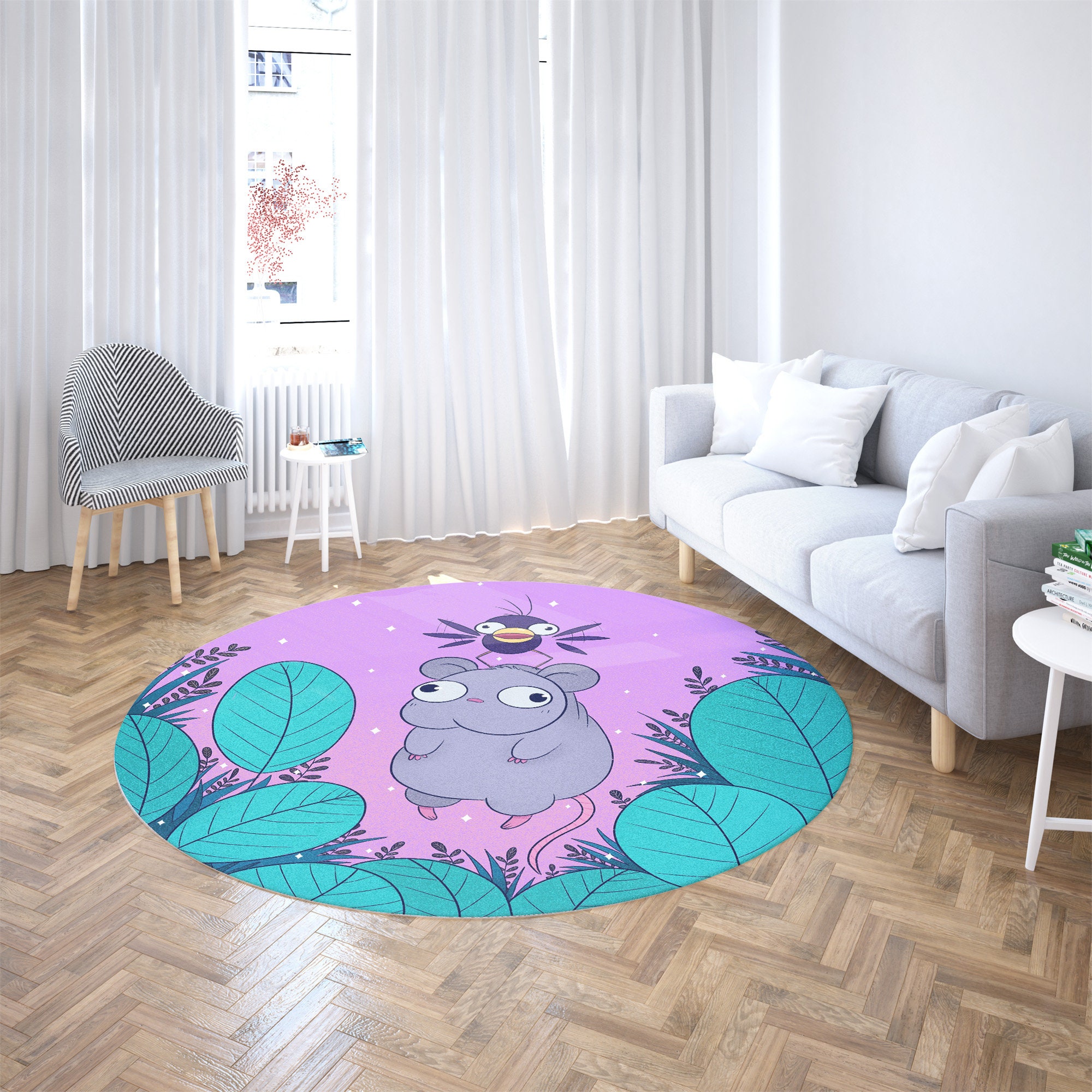 Studio Ghibli My Neighbor Totoro Cute Round Rug - Image 4