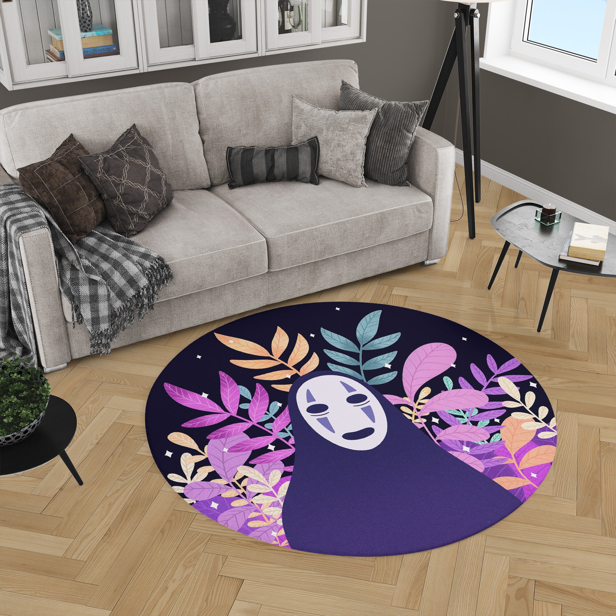 Studio Ghibli Spirited Away No Face Round Rug - Image 4