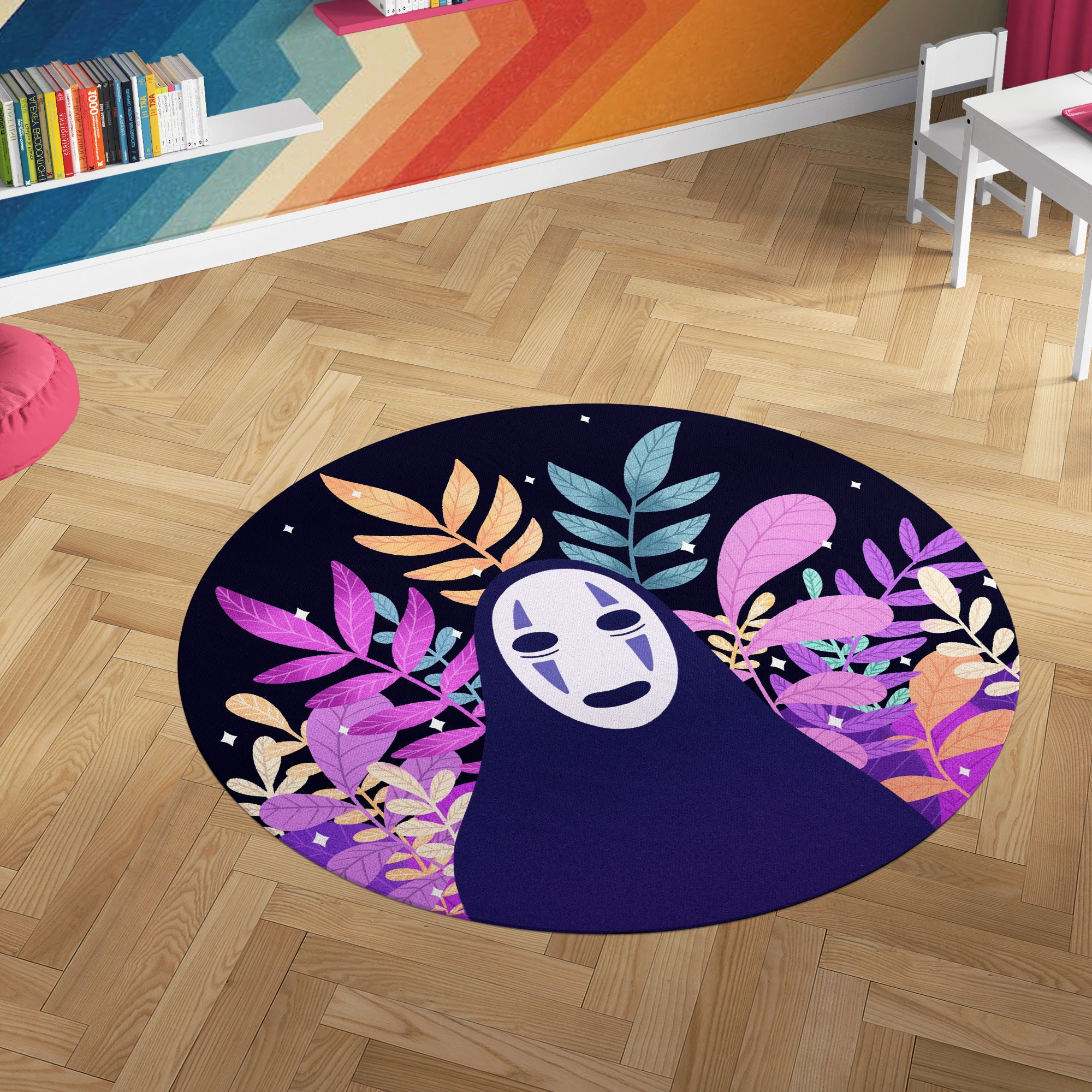 Studio Ghibli Spirited Away No Face Round Rug - Image 3