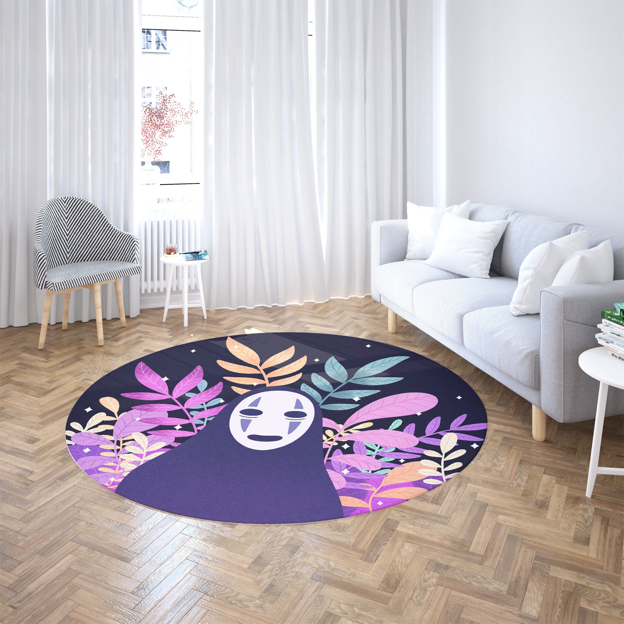 Studio Ghibli Spirited Away No Face Round Rug - Image 5
