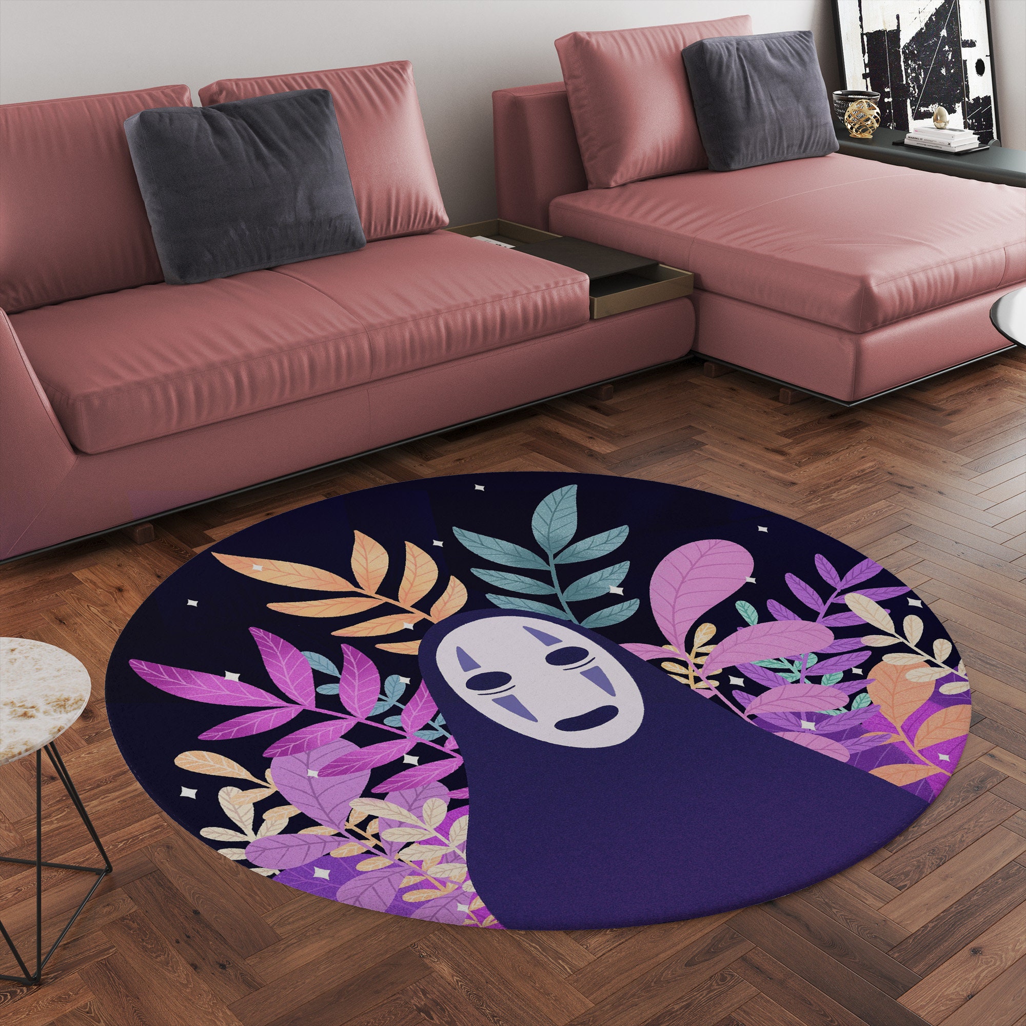 Studio Ghibli Spirited Away No Face Round Rug - Image 2