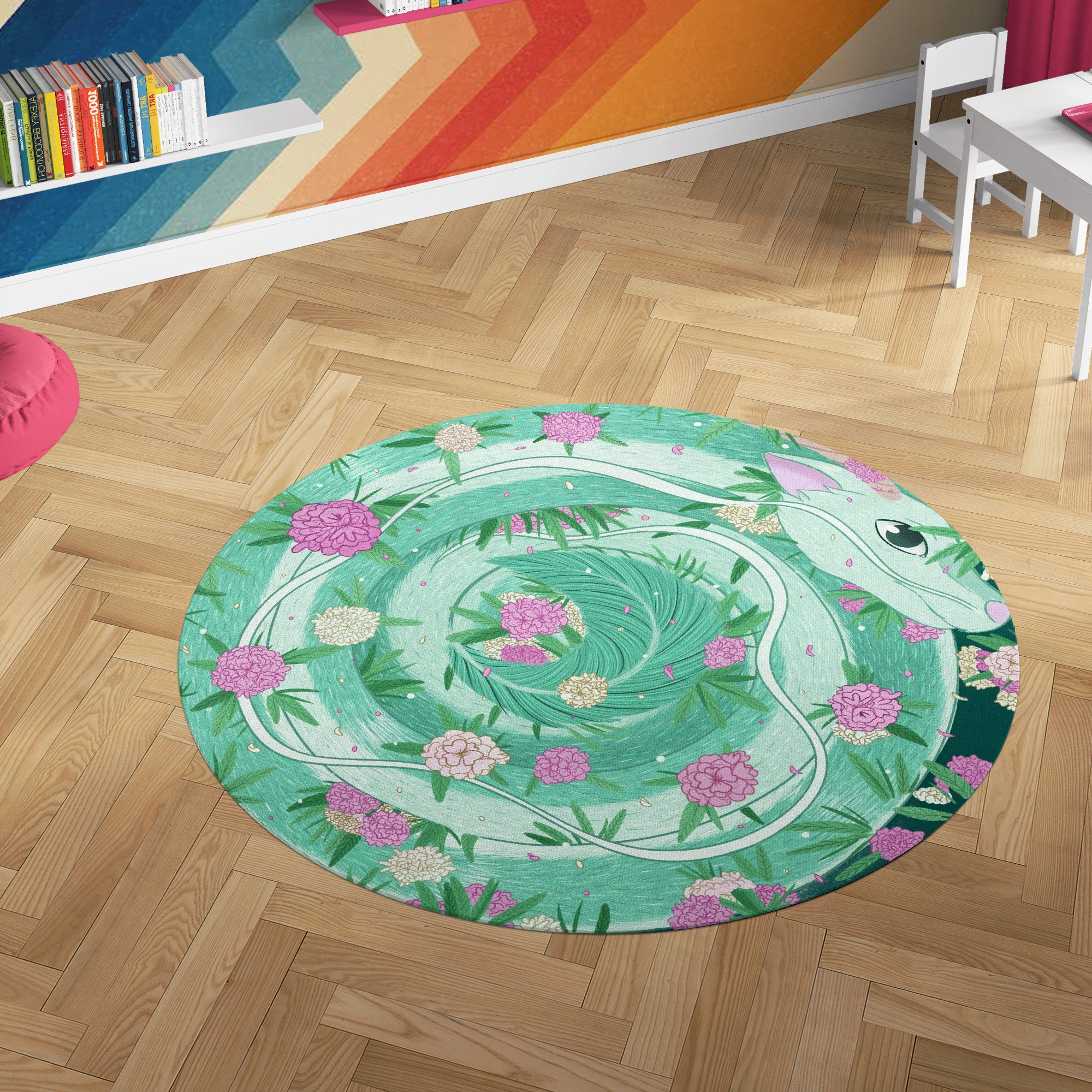 Studio Ghibli Spirited Away Haku Dragon Round Rug