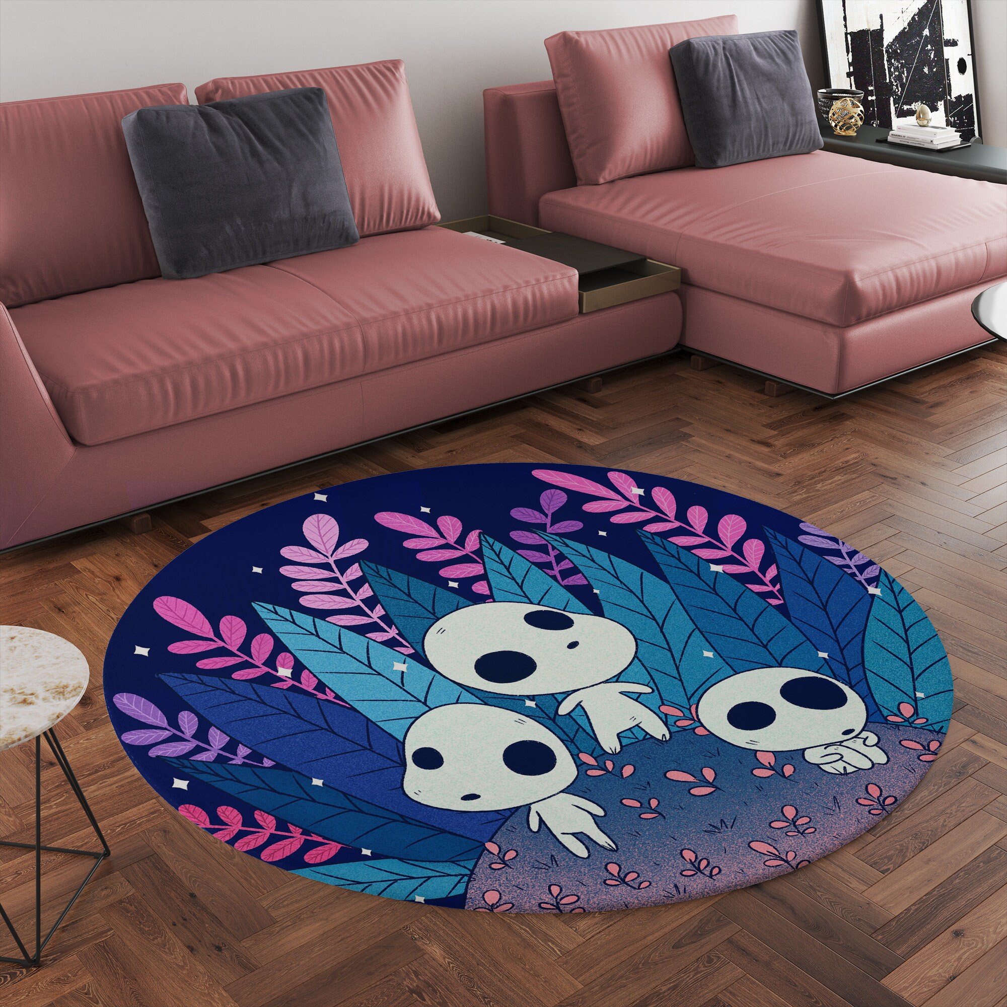 Studio Ghibli Princess Mononoke Kodama Round Rug - Image 5