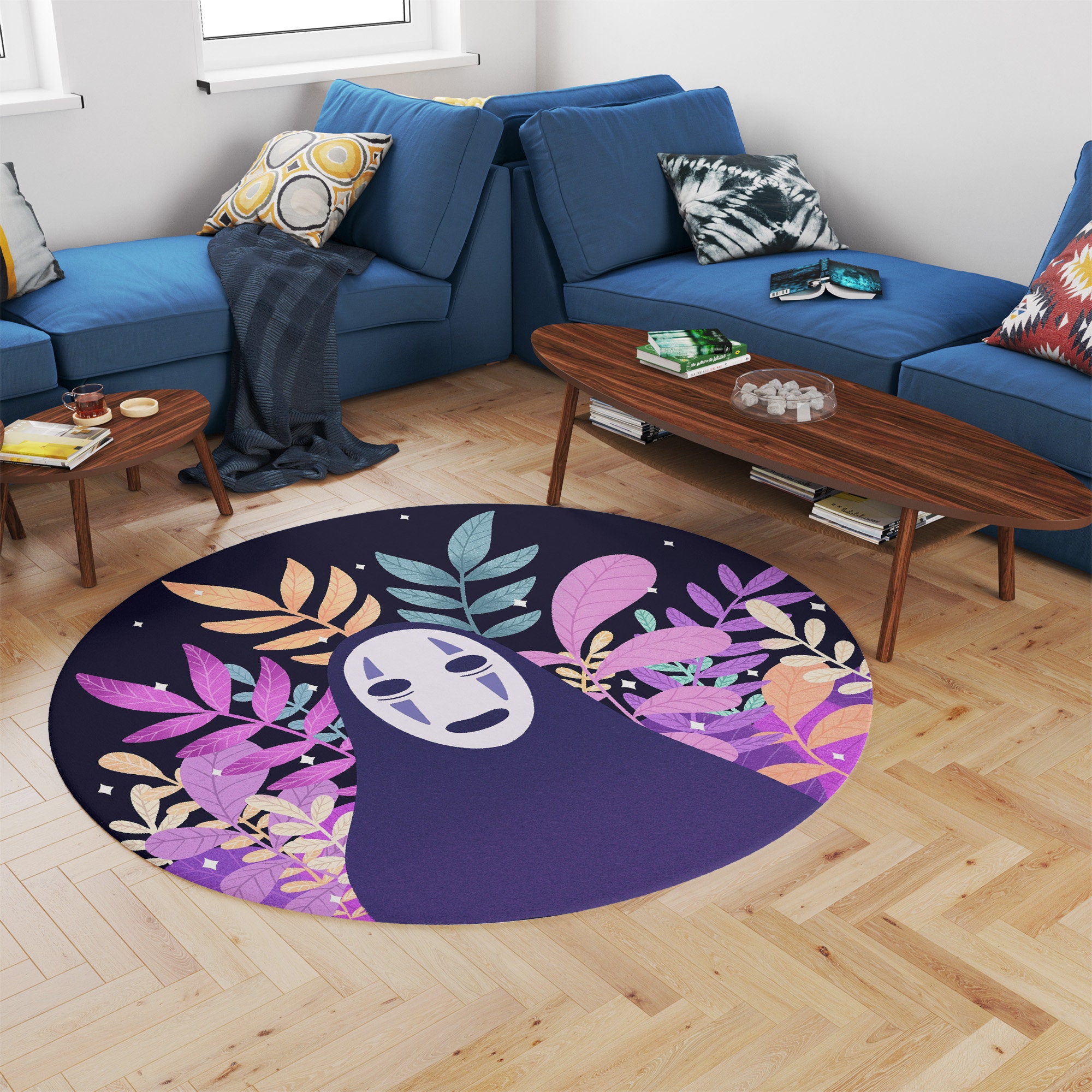 Studio Ghibli Spirited Away No Face Round Rug