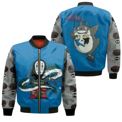 Studio Ghibli Spirited Away & Totoro Anime Bomber Jacket