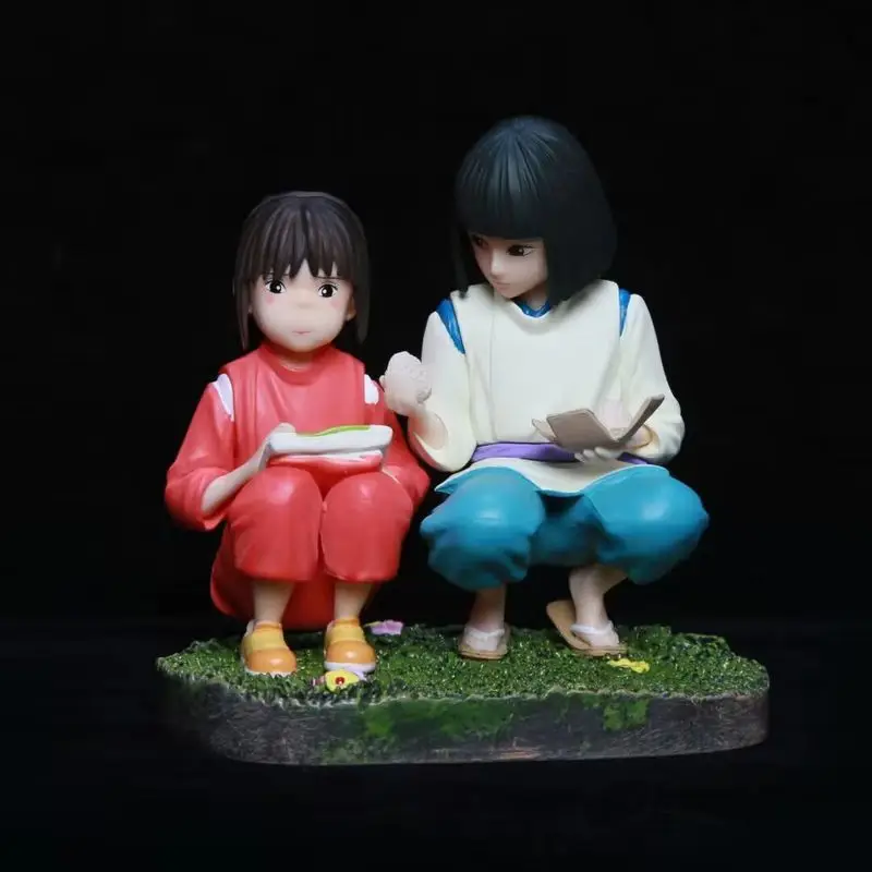 Chihiro Meets Haku Onigiri Scene Figurines