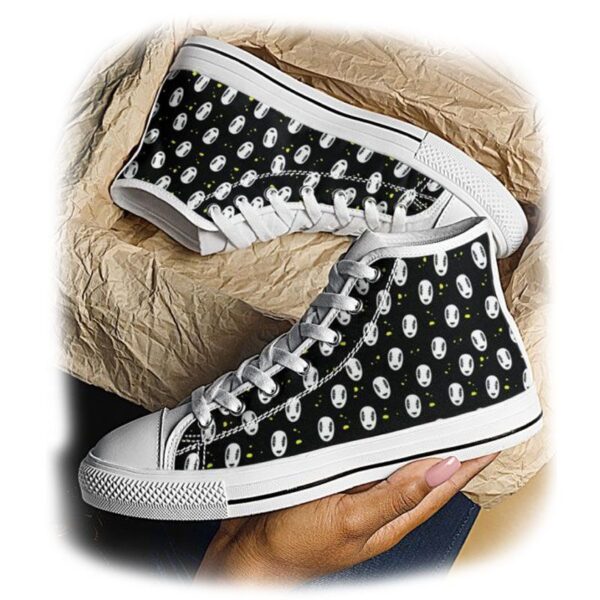 Studio Ghibli Spirited Away No Face Black-White Converse Shoes - Image 2