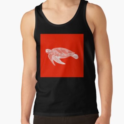 Red Vintage Sea Turtle Fs Tank Top